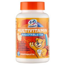 1x1 Vitamin Multivitamin Orange-Flavored Food Supplement Chewable Tablets 90 x 800 mg (72 g)