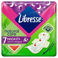 Libresse Night+ Natural Care Sanitary Pads with Wings 7 pcs