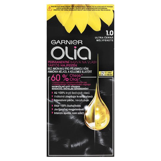 Garnier Olia Permanent Hair dye 1 .0 Deep Black 50 g+50 g+12 ml Tesco