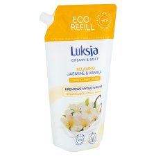 Luksja Creamy & Soft relaxáló hatású folyékony szappan utántöltő jázminnal és vaníliával 900 ml