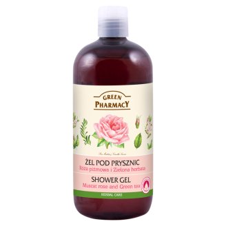 Green Pharmacy muscat rózsa és zöldtea tartalmú tusfürdő 500 ml