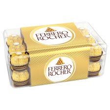 Ferrero Rocher tejcsokol d val s mogyor darabk kkal bor tott ropog s ostya l gy t ltel kkel 375 g