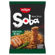 Nissin Soba Wok Style Instant Wheat Noodles with Teriyaki Sauce 110 g