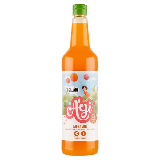 Ági Jaffa Ági vegyes gyümölcsszörp narancs ízzel, cukorral és édesítőszerrel 1 l