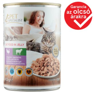 Tesco Pet Specialist teljes értékű állateledel felnőtt macskák számára pulykával és báránnyal 415 g