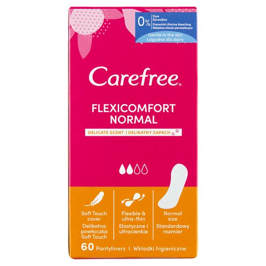 Carefree FlexiComfort tisztasági betét pamut hatással, friss illattal 60 db