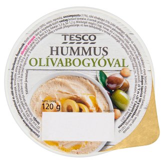 Tesco hummus olívabogyóval 120 g