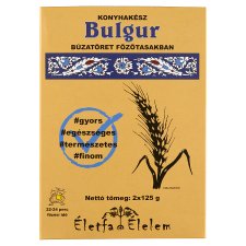 Életfa Élelem konyhakész bulgur búzatöret főzőtasakban 2 x 125 g