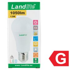Landlite A60 1050 lm 13 W E27 3000K LED izzó