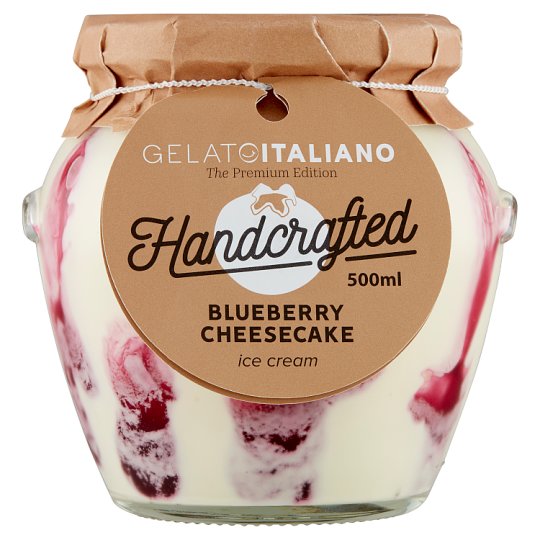Gelato Italiano sajttorta ízű jégkrém, áfonya öntettel 500 ml Tesco