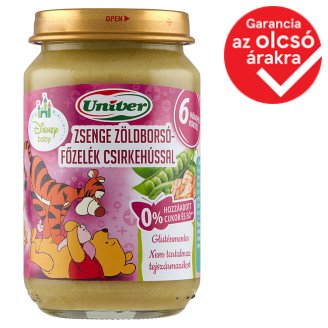 Univer zsenge zöldborsófőzelék csirkehússal bébiétel 6 hónapos kortól 163 g
