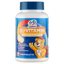 1x1 Vitamin Vitamin D₃ 400 NE Orange-Flavored Food Supplement Chewable Tablet 90 x 850 mg (76,5 g)