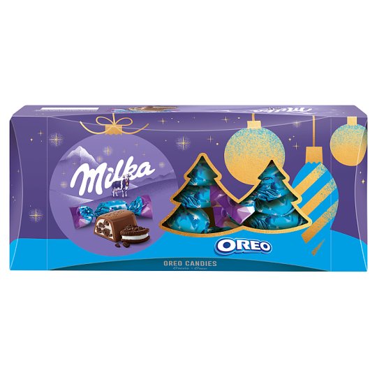 Milka Ore s tejcsokol d szaloncukor tejes kr mt ltel kkel s kaka s kekszdarabokkal 300 g