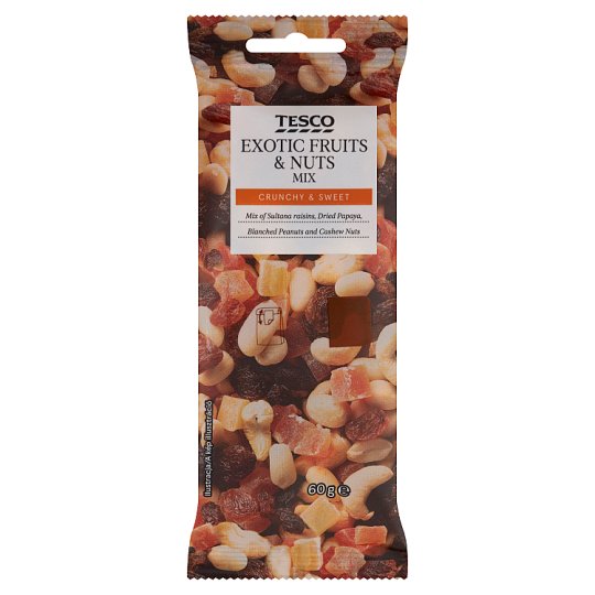 Tesco Exotic Fruits & Nuts Mix 60 g