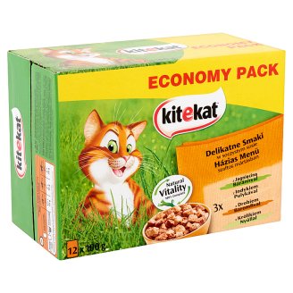 Kitekat Házias Menü teljes értékű állateledel felnőtt macskák számára 12 x 100 g