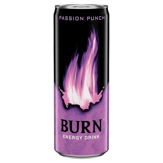 Burn Passion Punch Carbonated Passion Fruit Flavoured Energy Drink with