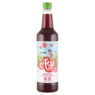 Ági Málna Ági vegyes gyümölcsszörp málna ízzel, cukorral és édesítőszerrel 1 l