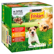 Friskies teljes értékű állateledel felnőtt kutyák számára szószban 24 x 100 g (2400 g)