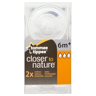 Tommee Tippee Closer to Nature gyors folyású cumisüveg cumi 6 hónapos kortól 2 db
