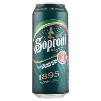 Soproni 1895 világos sör 5,3% 0,5 l