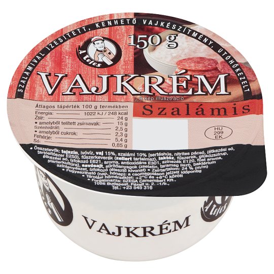 A Tejes szalámis kenhető vajkrém 150 g