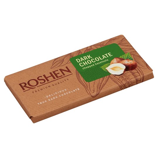 Roshen étcsokoládé aprított mogyoróval 90 g