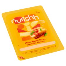 Nurishh növényi alapú szeletelt élelmiszer készítmény cheddar ízzel 6 x 20 g (120 g)