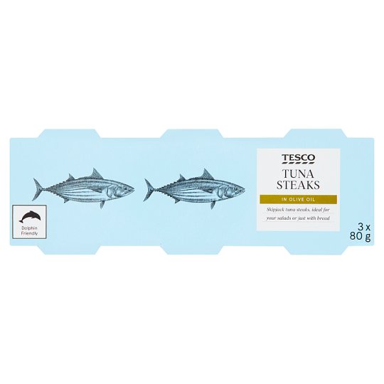 Tesco Tuna Steaks in Olive Oil 3 pcs 240 g
