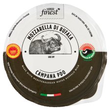 Tesco Finest Mozzarella di Bufala Campana Buffalo Milk Soft, Fat Cheese in Brine 125 g