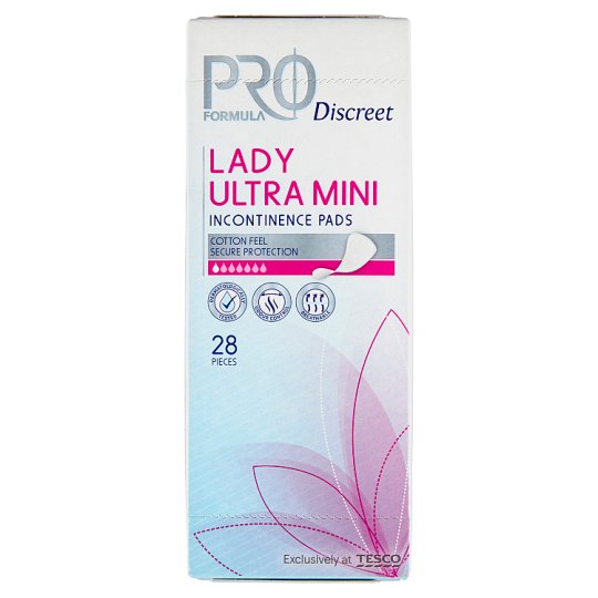 Tesco Pro Formula Discreet Lady Ultra Mini Incontinence Pads 28 pcs