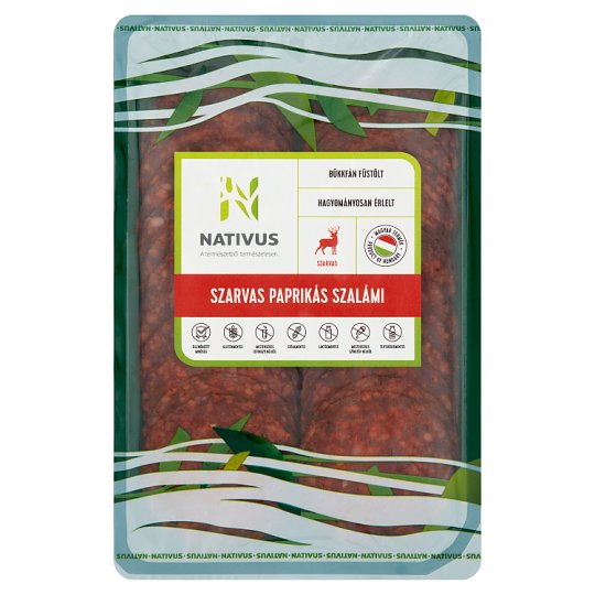 Nativus Sliced Venison Salami with Paprika 80 g Tesco Online, Tesco From Home, Tesco Doboz