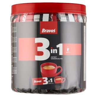 Bravos 3in1 instant kávéspecialitás 50 db 850 g