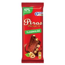 Piros Mogyorós Milk Chocolate with Whole Hazelnut 80 g