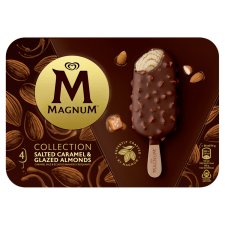 Magnum Multipack Sós Karamell jégkrém Mandula grillázs 4 x 90 ml