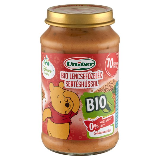 Univer lencsefőzelék sertéshússal bébiétel 10 hónapos kortól 220 g
