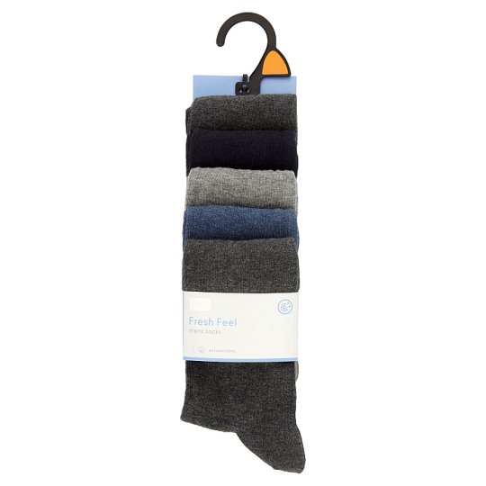 image 1 of F&F Mens fine knit socks 5 pieces in a pack, 43-47, Grey and navy