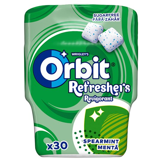 Orbit Refreshers menta- és mentolízű cukormentes rágógumi édesítőszerrel 67 g