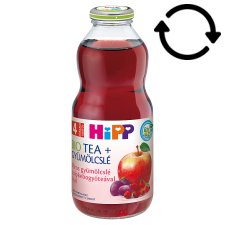 HiPP Bio Tea + Gyümölcslé piros gyümölcslé ital csipkebogyóteával 4 hónapos kortól 0,5 l