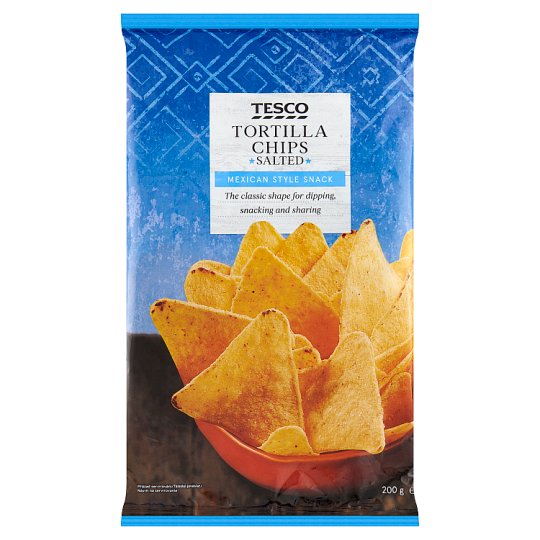 Tesco Salted Tortilla Chips 200 g Tesco Online, Tesco From Home, Tesco Doboz