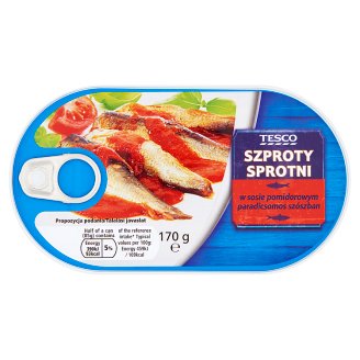 Tesco sprotni paradicsomos szószban 170 g
