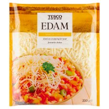 Tesco Edam félzsíros, félkemény reszelt sajt 200 g