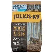 Julius-K9 Utlility Dog Adult teljes értékű kutyaeledel vaddisznóval és bogyóval 3 kg