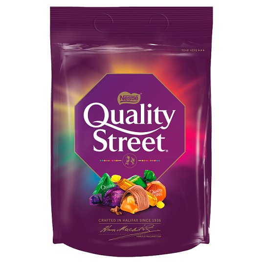 Quality Street vegyes, töltött tej-, étcsokoládé és tejkaramella 450 g