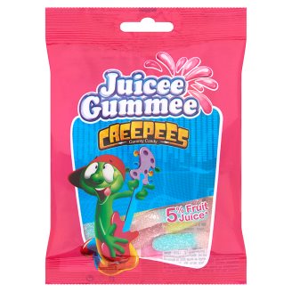 Juicee Gummee Creepees neon gumigiliszta gyümölcsös ízű gumicukor 80 g