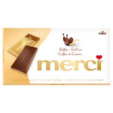 Merci Coffee-Milk Cream Flavoured Chocolate Bar 100 g