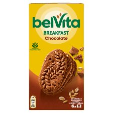 Belvita Original Crispy Cocoa Biscuits with Cereals and Chocolate Pieces 6 x 50 g (300 g)