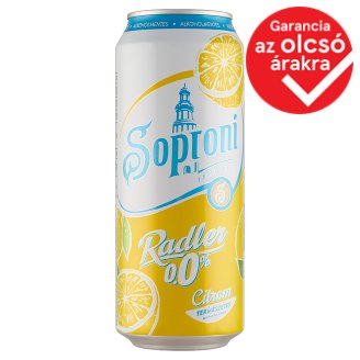 Soproni Radler citromos alkoholmentes sörital 0,5 l