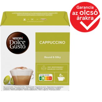 Nescafé Dolce Gusto Cappuccino őrölt pörkölt kávé és teljes tejpor cukorral 2 x 8 db 186,4 g