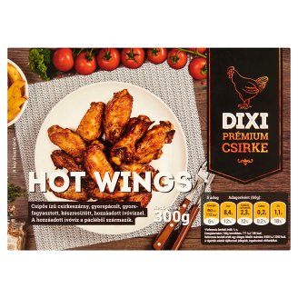 Dixi Prémium Csirke Hot Wings gyorsfagyasztott, készresütött csípős csirkeszárny 300 g