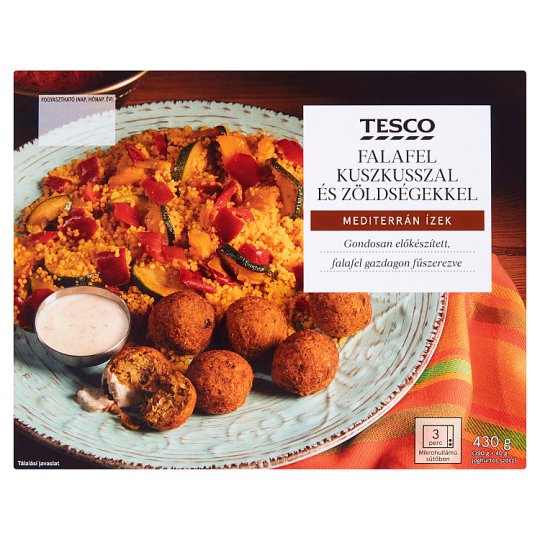 Tesco falafel kuszkusszal és zöldségekkel 430 g